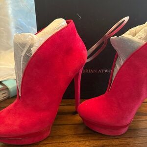 Brian Atwood Red Suede